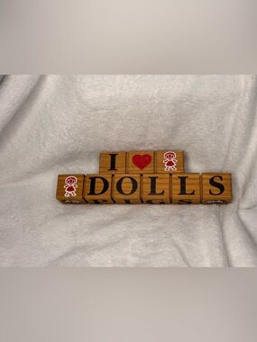 Wood Block 2 Piece Set Decor